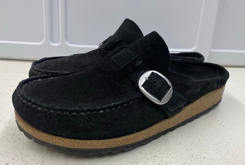 Women Birkenstock Buckley Germany suede slip-on leather clogs shoes 39 (US 8)